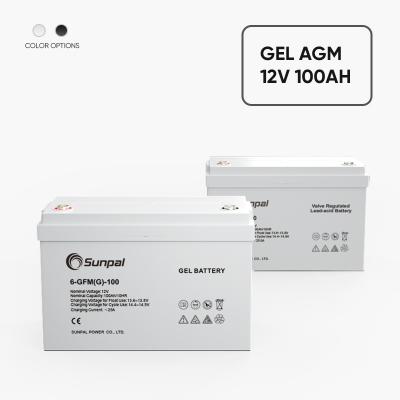  12V 100Ah AGM Batterie de cycle profond rechargeable de sauvegarde UPS