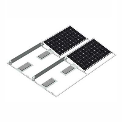 Système de structure de montage en panneau solaire à plat plat