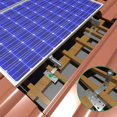 Système de structure de montage en panneau solaire de la tuile