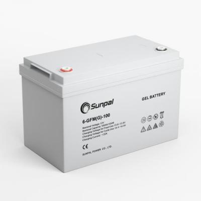 Batterie Solaire 12V 100Ah Batterie au Gel Solaire au Plomb à Cycle Profond
