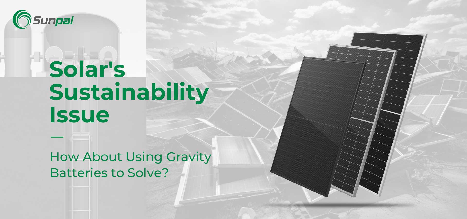 La question de la durabilité de l'énergie solaire | Utiliser des batteries à gravité pour faire face ?